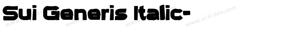 Sui Generis Italic字体转换